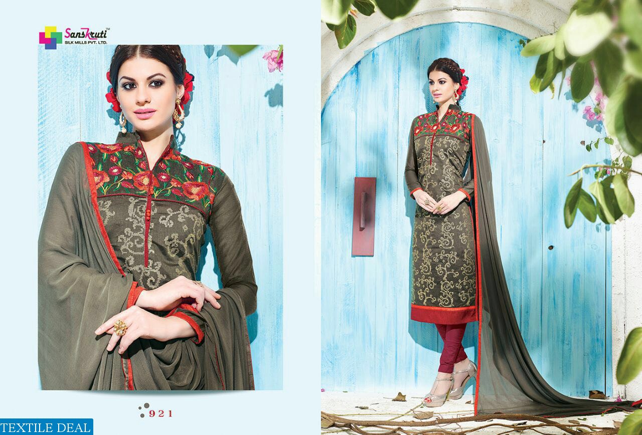 sanskruti samira Wholesale pure chanderi dress material